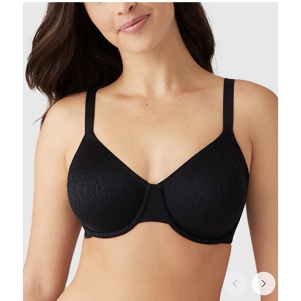 Wacoal Inside Job Underwire Bra Black Full Coverage Seamless 853307 Sz 38D